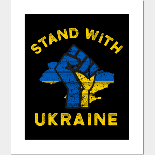 STAND WITH UKRAINE SLAVA UKRAINI PROTEST PUTIN PROTEST RUSSIAN INVASION Posters and Art